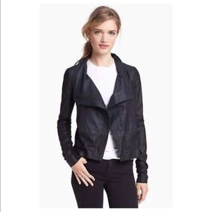 Vince Leather Asymmetrical Jacket Size XS
